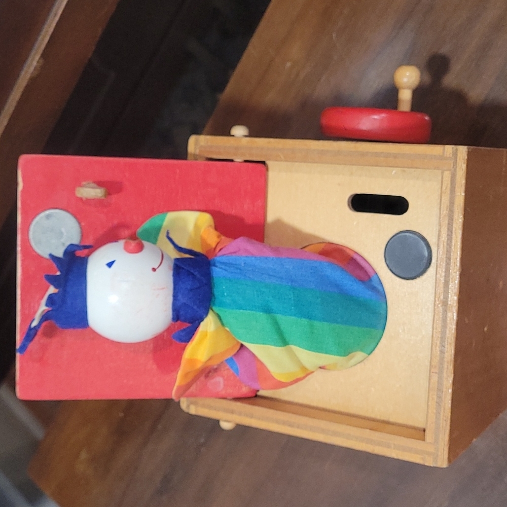 Vintage Handmade Jack In The Box, England, rare toy
